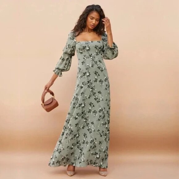 1HR SALE ⚡Reformation Stars Dress (Verde)